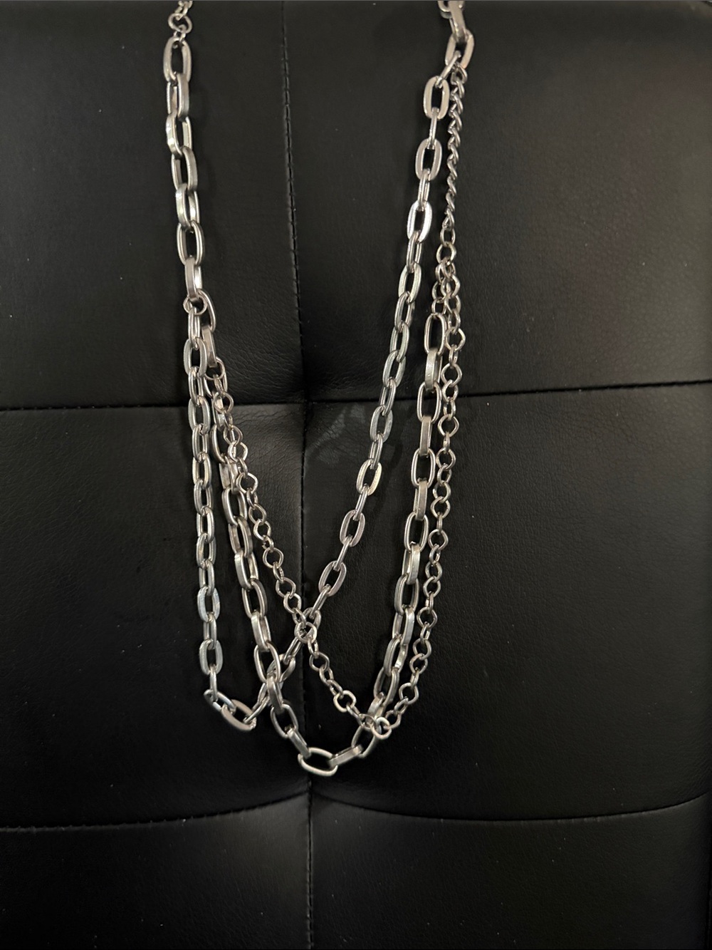 Simply Vera Vera Wang Silver Layered Chain Necklace
